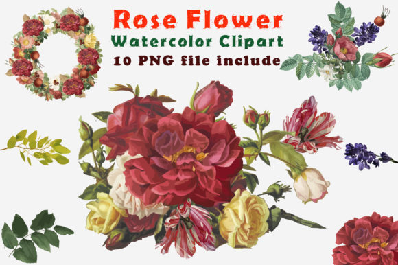 Download Digital Clipart Watercolor Flower Design - Digital clipart Collection