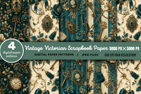 Download Vintage Victorian Scrapbook Background 3 - Vintage victorian Collection