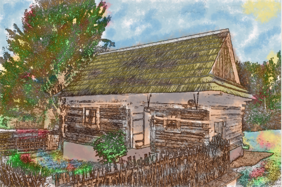 Download Old House | Vintage | Watercolor | PNG - Old house Collection