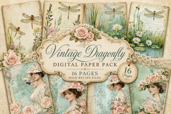 Download Vintage Victorian Lady Portrait Junk Set - Vintage victorian Collection