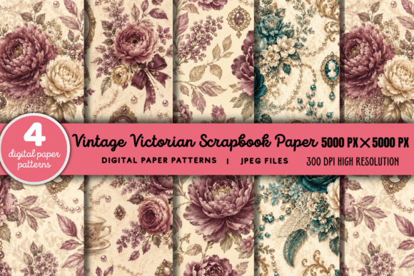 Download Vintage Victorian Scrapbook Pattern 3 - Vintage victorian Collection