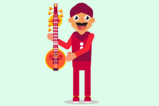 Download Indian Musician Vector Illustration - Illustration Collection