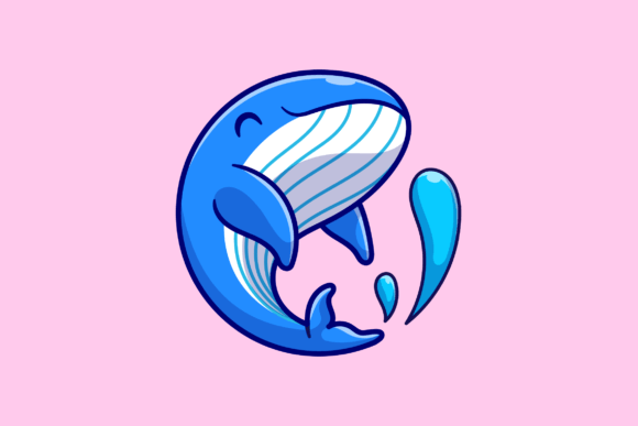 Download Cute Whale Swimming Cartoon Illustration - Illustration Collection
