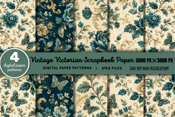 Download Vintage Victorian Scrapbook Pattern 8 - Vintage victorian Collection